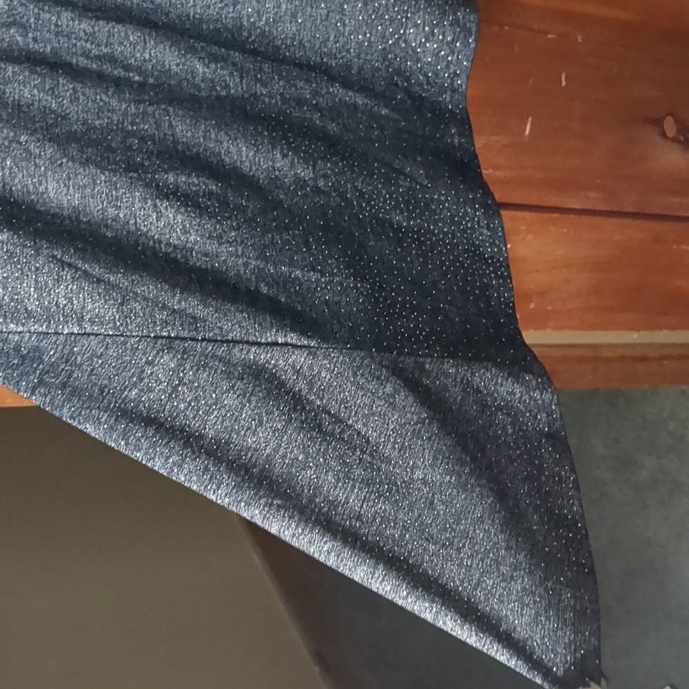 J* 3/4 sleeve faux cowl neck 2 button detail textured black gray tunic top XXL - Picture 7 of 13